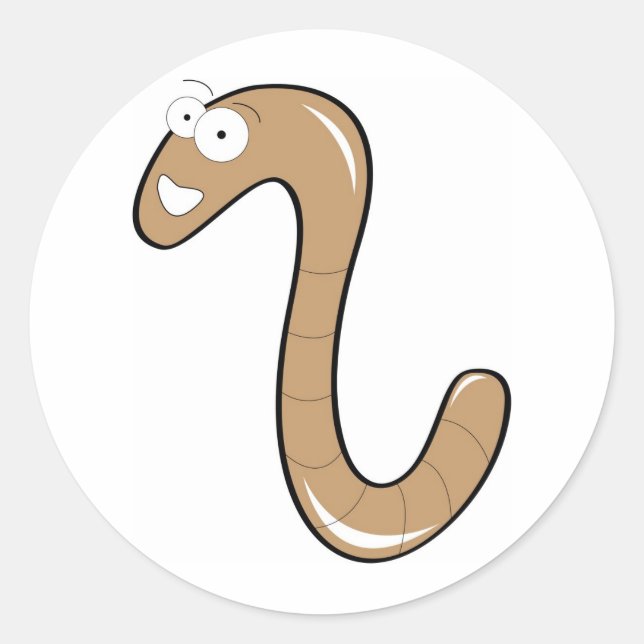 worms classic round sticker (Front)