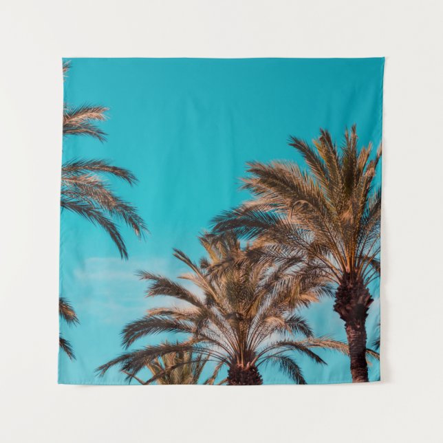 WORM'S EYE VIEW PHOTOGRAPHY OF BROWN TREES TAPESTRY (Front)