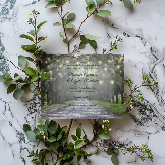 Wormsloe Venue Green Live Oaks Engagement Party Invitation
