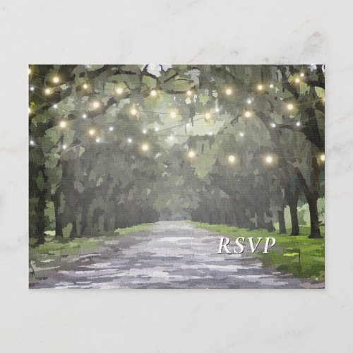 Wormsloe Venue Green Live Oaks RSVP Postcard