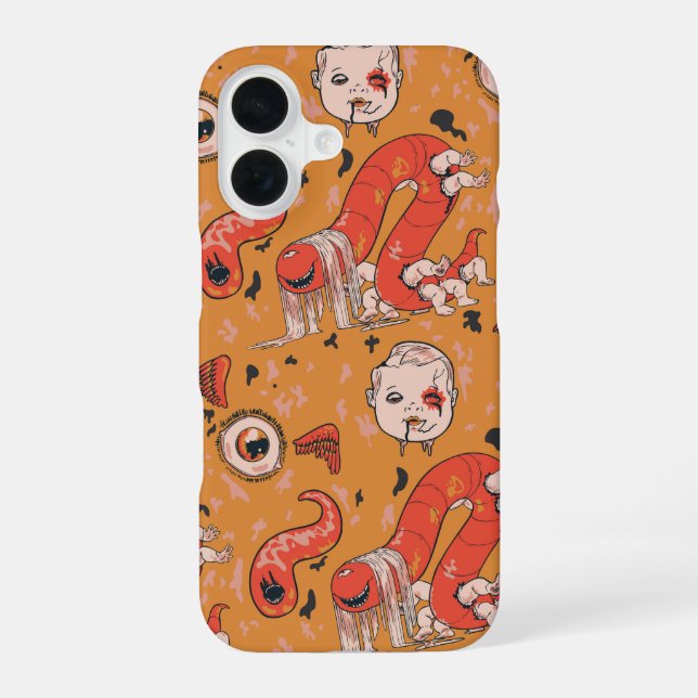 Wormspawn Nightmare Horror Creepycore  Iphone Case (Back)