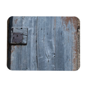 Worn and Rusty Wooden Door Magnet