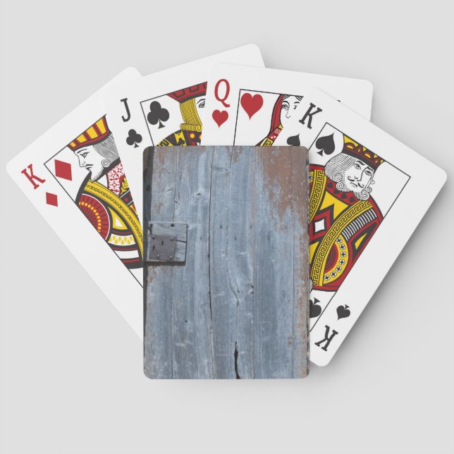 Worn and Rusty Wooden Door Poker Cards (Back)