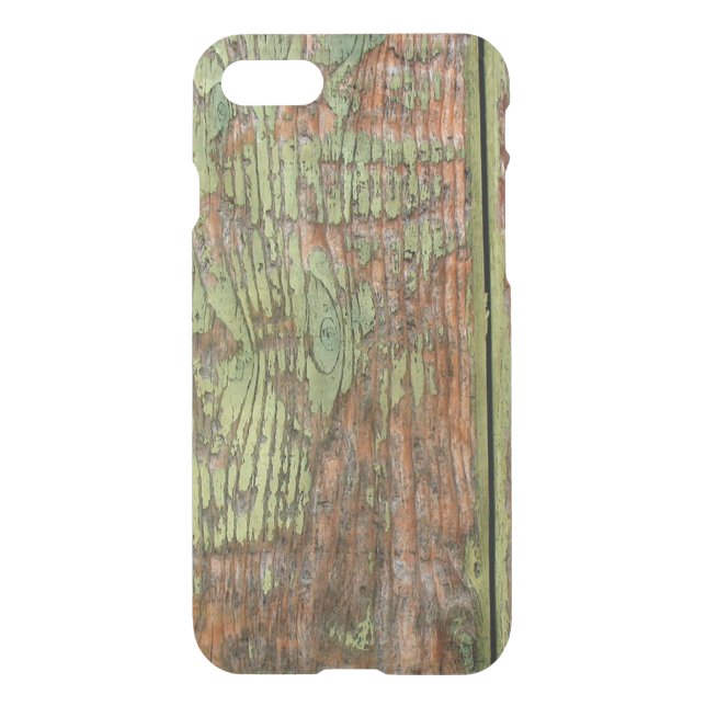 Worn and Weathered Green Barn Wood Uncommon iPhone Case (Back)