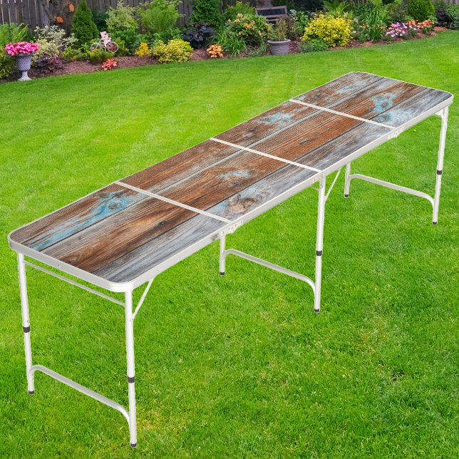 Worn Blue Wash Wood  Beer Pong Table (Creator Uploaded)