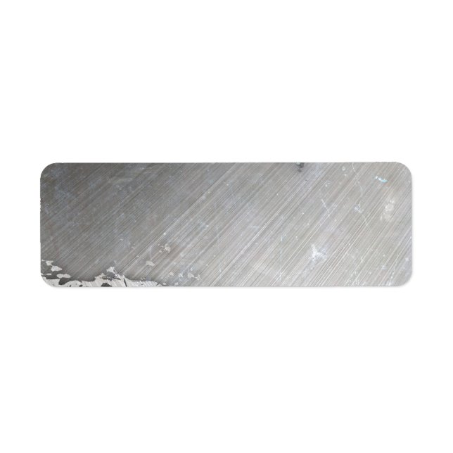 Worn Brushed Metal (faux) Layout Label (Front)