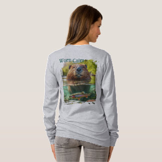 Worn Calm | Deer & Beaver at Trout Creek Scene T-Shirt