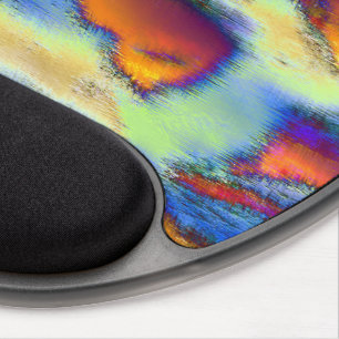 Worn clouds on orange, drizzled texture or offset gel mouse pad
