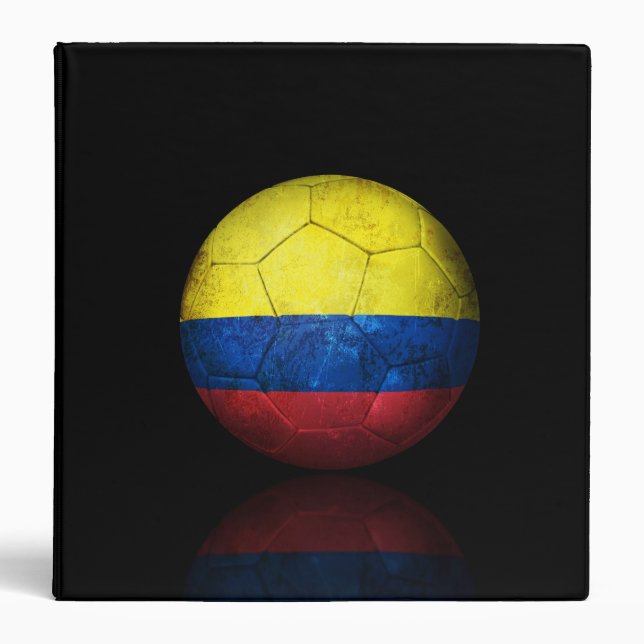 Worn Colombian Flag Football Soccer Ball Binder (Front)