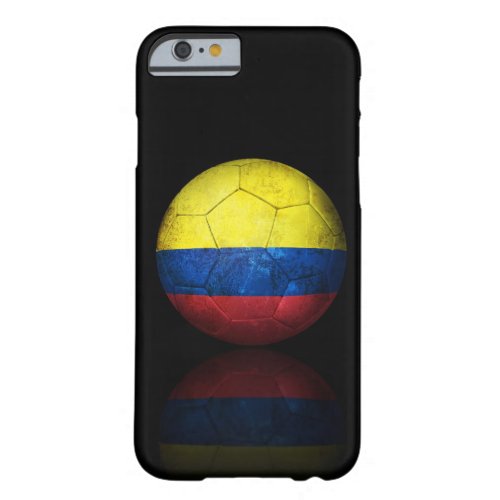 Worn Colombian Flag Football Soccer Ball Barely There iPhone 6 Case