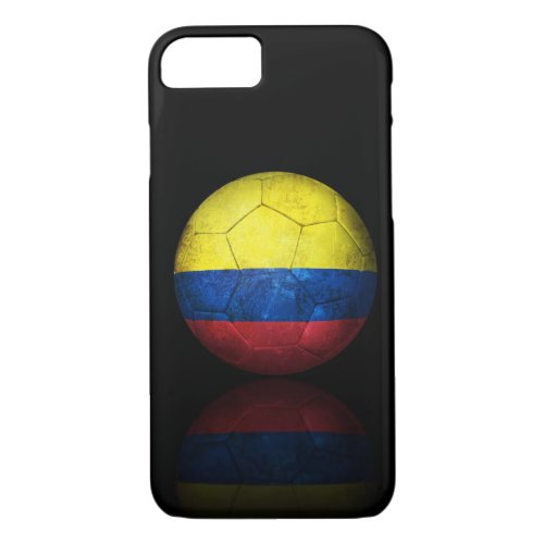 Worn Colombian Flag Football Soccer Ball iPhone 87 Case