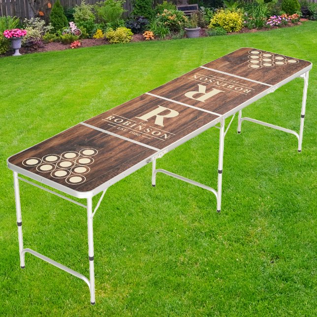 Worn Cutting Board Family Name & Initial Beer Pong Table (Creator Uploaded)