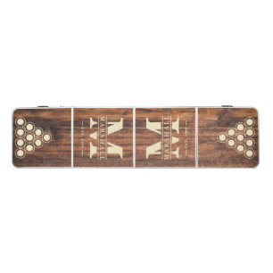 Worn Cutting Board Monogram & Name Overlay Beer Pong Table