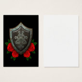 Worn Decorated Octopus Shield with Red Roses (Front & Back)