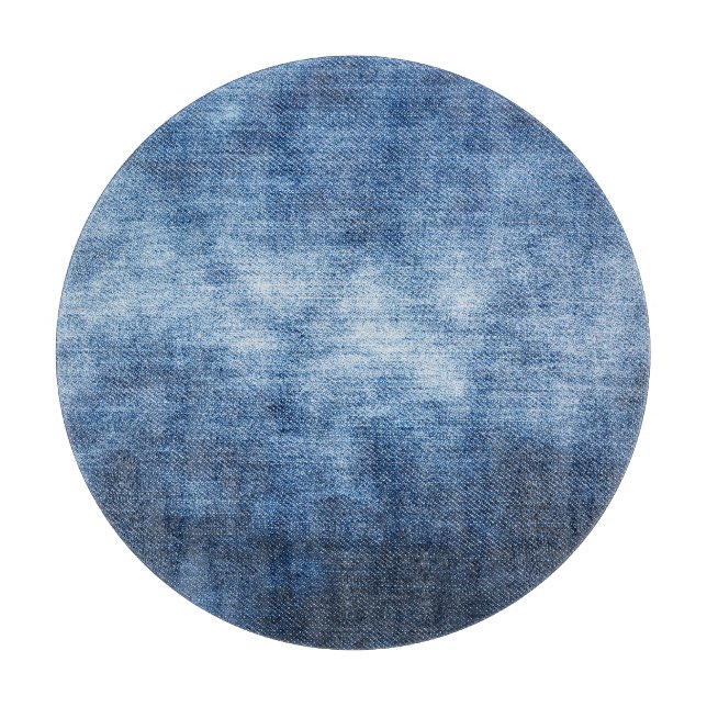 Worn denim fabric, textured background. cutting board (Front)