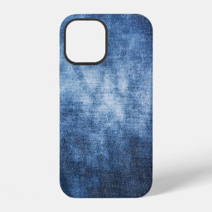 Worn denim fabric, textured background. iPhone 12 case