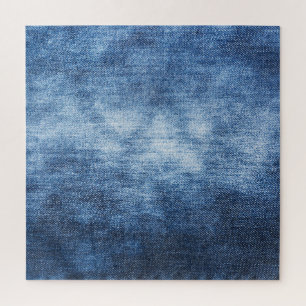 Worn denim fabric, textured background. jigsaw puzzle