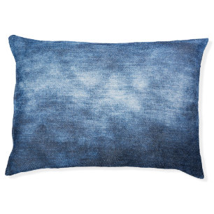 Worn denim fabric, textured background. pet bed