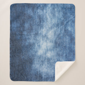 Worn denim fabric, textured background. sherpa blanket