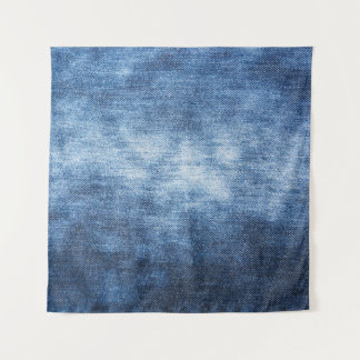 Worn denim fabric, textured background. tapestry