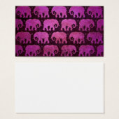 Worn Elephant Silhouettes Pattern, purple (Front & Back)