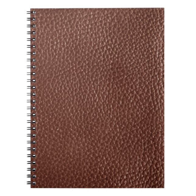 Worn Faux Brown Leather Notebook (Front)
