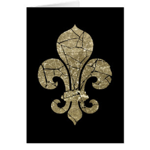 Worn Fleur De Lis