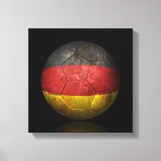 Worn German Flag Football Soccer Ball Canvas Print