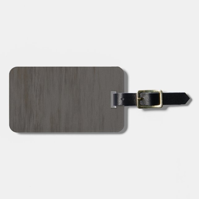 Worn Grungy Brushed Metal Luggage Tag (Front Horizontal)