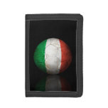 Worn Italian Flag Football Soccer Ball Tri-fold Wallet at Zazzle