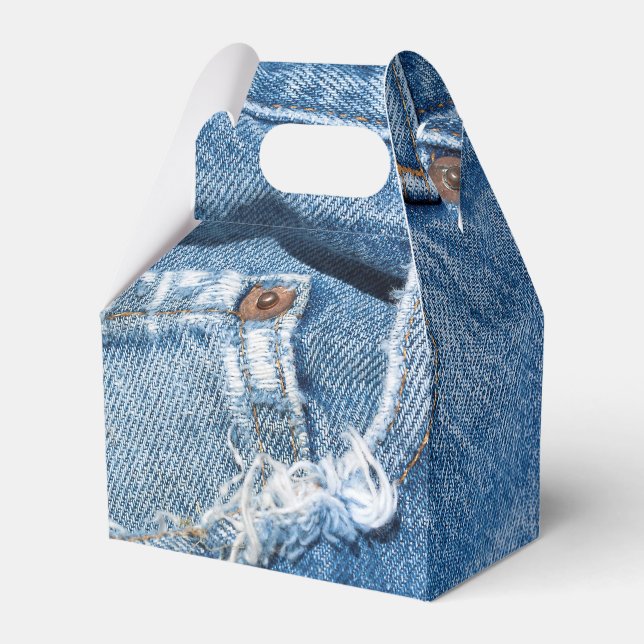 Worn Jeans Favor Box (Front Side)