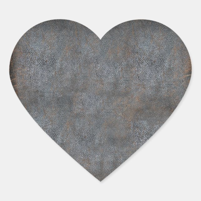 Worn Leather Antique Book Heart Sticker (Front)