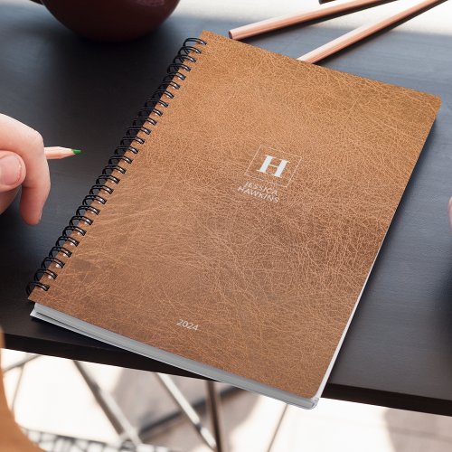 Worn Leather Classic Monogram 202x Weekly Planner