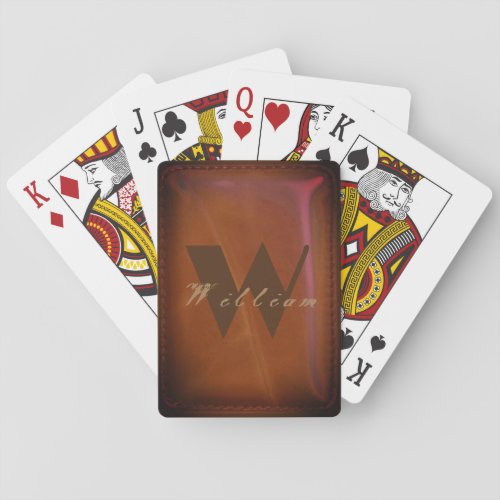 Worn Leather Look Playing Cards