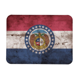 Worn Missouri Flag; Magnet