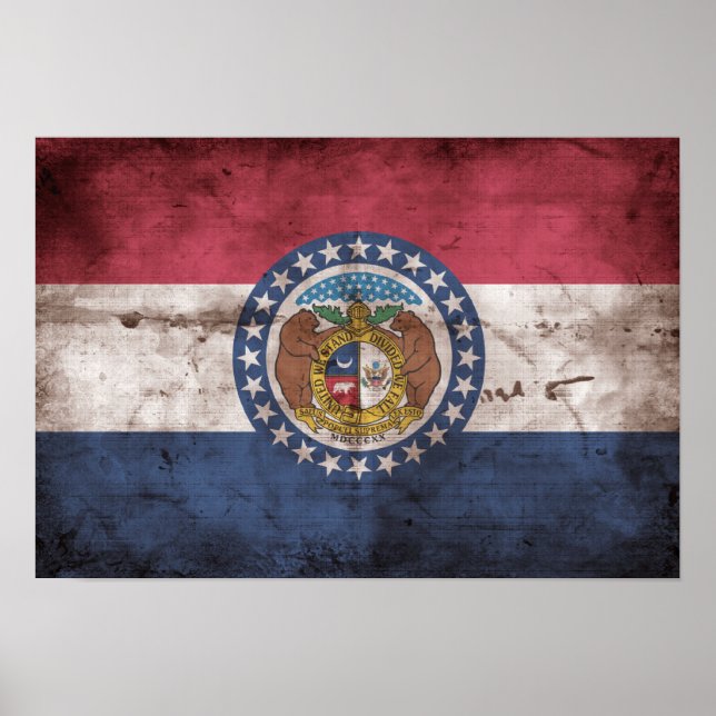 Worn Missouri Flag; Poster (Front)