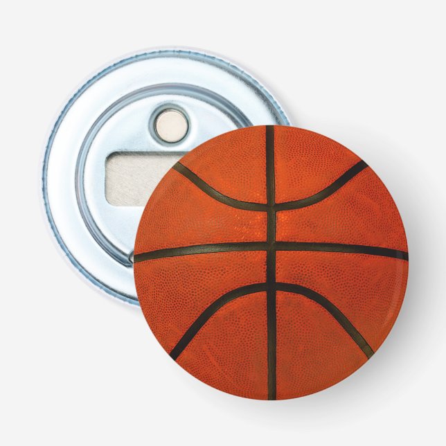 Worn Orange Basketball Bottle Opener (Front)