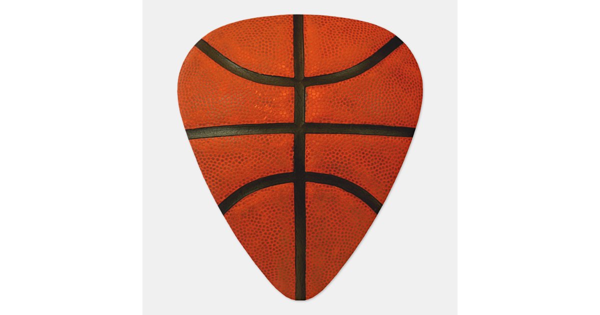 Worn Orange Basketball Guitar Pick Worn Orange Basketball Guitar Pick
