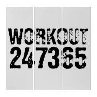 Worn out and scratched text Workout 247365 black