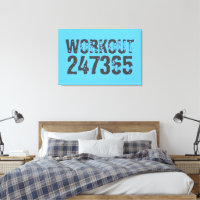 Worn out and scratched text Workout 247365 blue