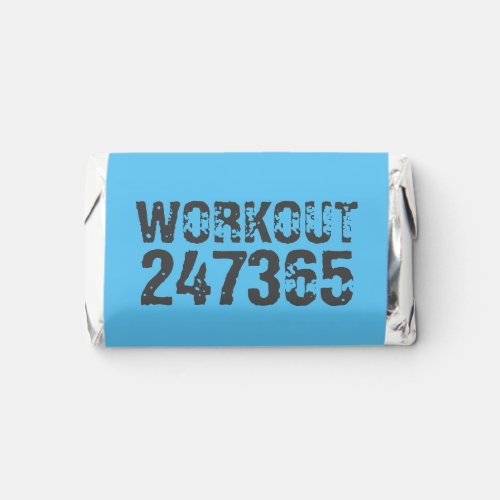 Worn out and scratched text Workout 247365 blue Hersheys Miniatures