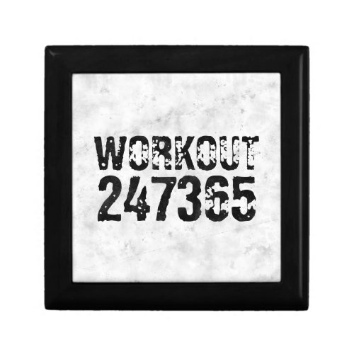 Worn out and scratched text Workout 247365 rustic Gift Box