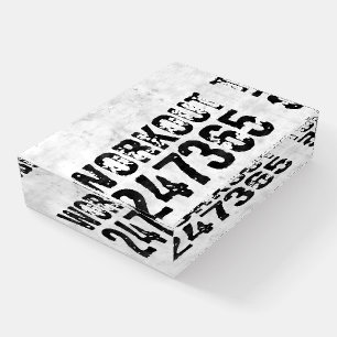 Worn out and scratched text Workout 247365 rustic Paperweight
