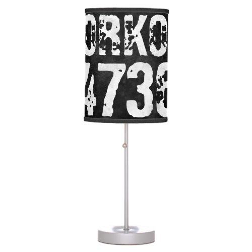 Worn out and scratched text Workout 247365 vintage Table Lamp