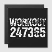 Worn out and scratched text Workout 247365 white (Front/Back)