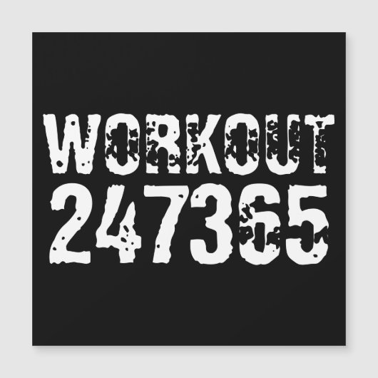 Worn out and scratched text Workout 247365 white (Front)