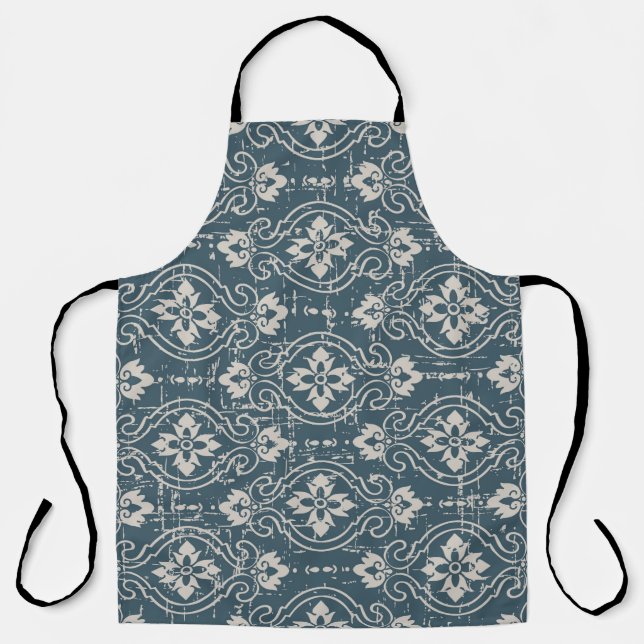 Worn out antique seamless background curve cross o apron (Front)