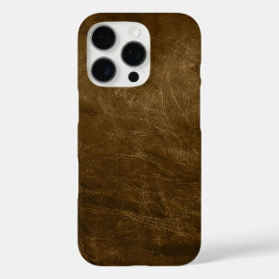 Worn Out Brown Leather iPhone 16 Pro Case