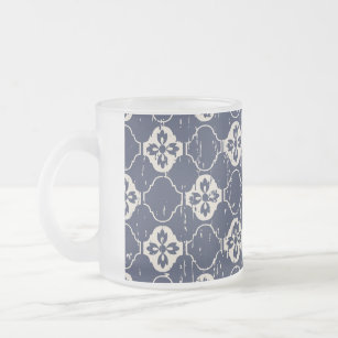 Worn Out Flowers: Vintage Seamless Frosted Glass Coffee Mug