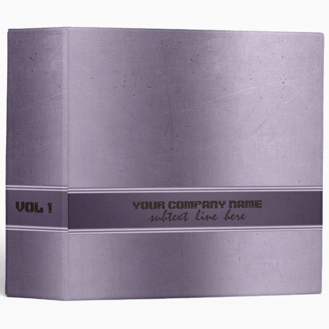 Worn-Out Metallic Purple Tint Stainless Steel 2 Binder (Front/Spine)